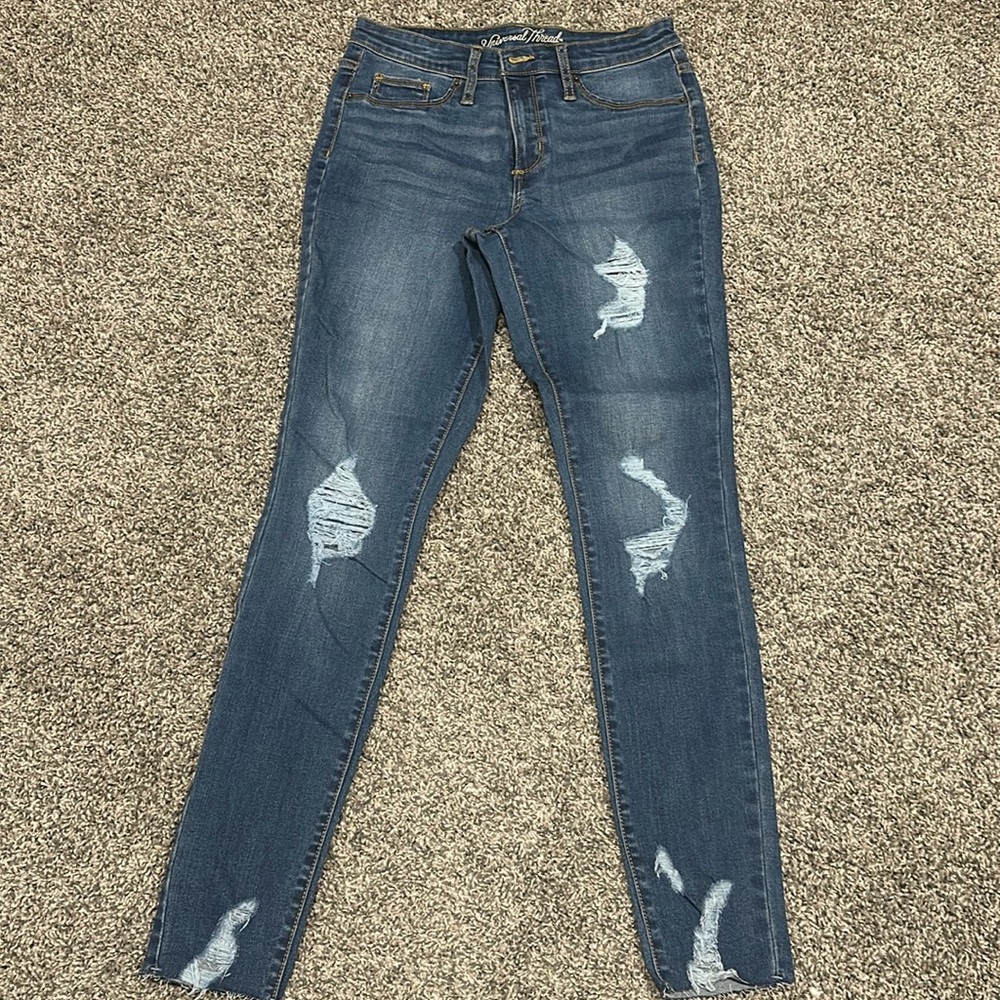 Distressed Universal Threads Blue Jeans